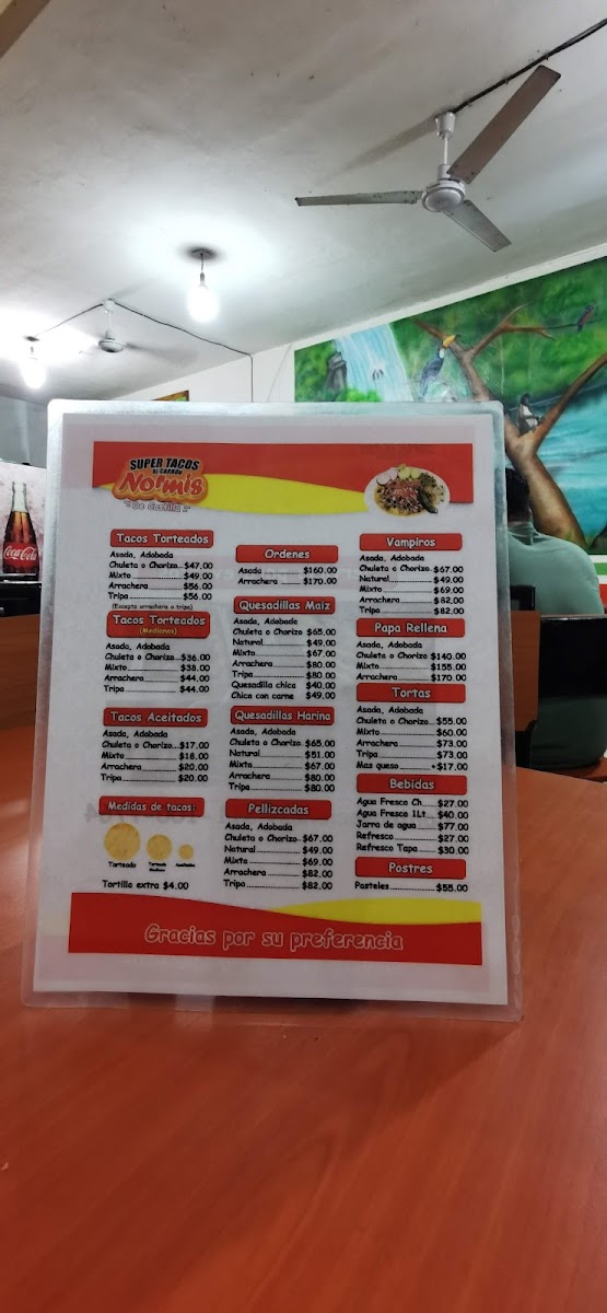 Normi's Castilla Menu - Image 1