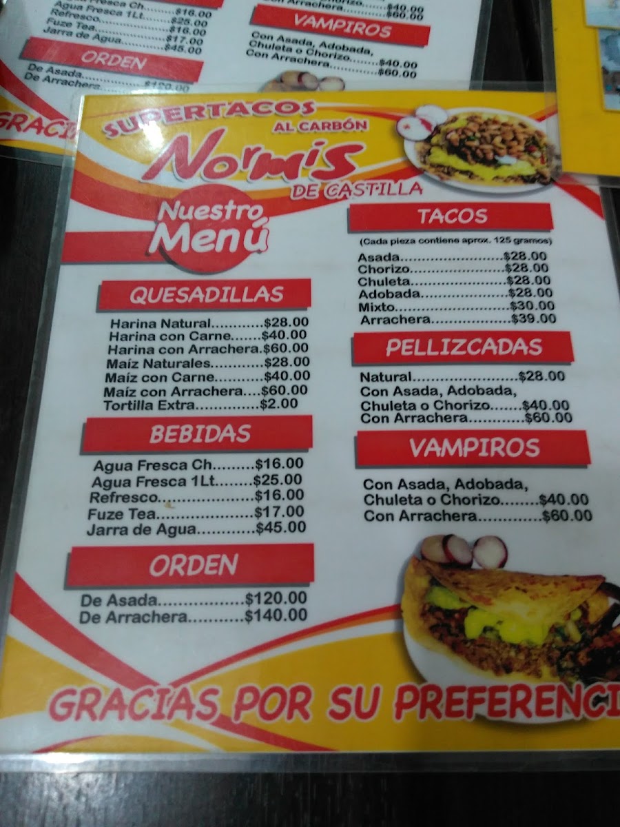 Normi's Castilla Menu - Image 3
